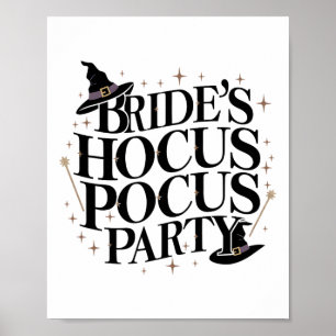 Affiche Bachelorette du parti Hocus Pocus de la mariée Hal