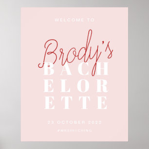 Affiche Bachelorette Party Welcome Sign - Brody