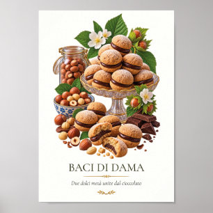 Affiche Baci di Dama – Vintage Italian Dessert