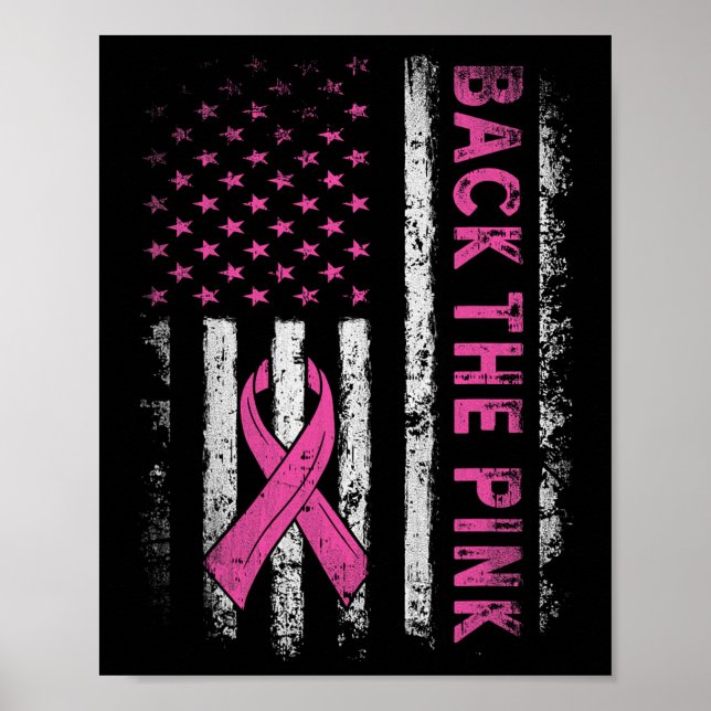 Affiche Back the Pink Breast Cancer Awareness Flag Toddler (Devant)