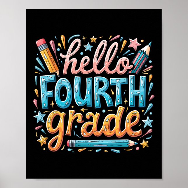 Affiche Back To School 4th Grade Set  (Devant)