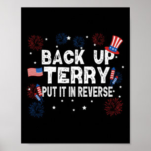 Affiche Back Up Terry Shirt Mettre Dans L'Inverse Drôle 4è