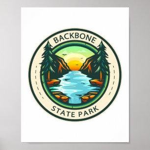 Affiche Backbone State Park Badge Iowa