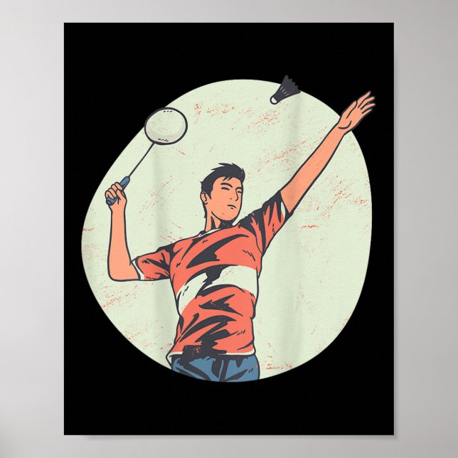 Affiche Backprint Badminton And Shuttle  (Devant)