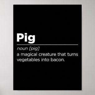 Affiche Bacon de porc amusant Art pour hommes femmes Barbe