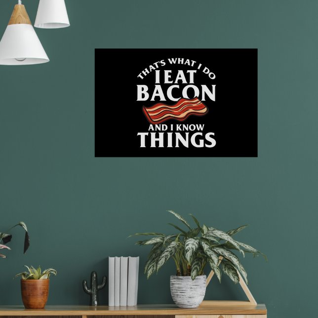 Affiche Bacon drôle Viande de porc cuite (Salon 1)