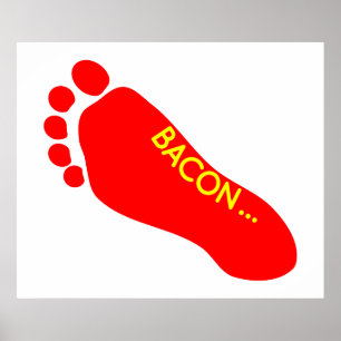 Affiche Bacon tatouage pieds