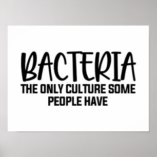 Affiche Bacteria Funny Microbiology Quote