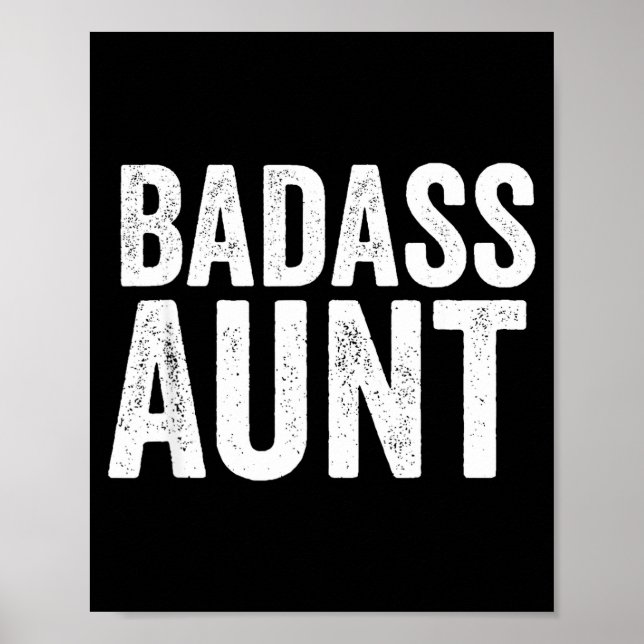 Affiche Bad Aunt Gift Funny New Aunt Idea New Niece Nephew (Devant)