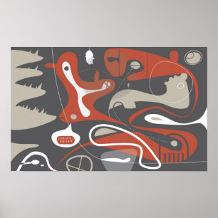 Affiche Bad Dreams Art Abstrait Print