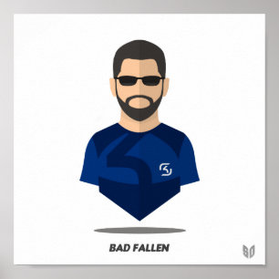 Affiche Bad Fallen Minimalis