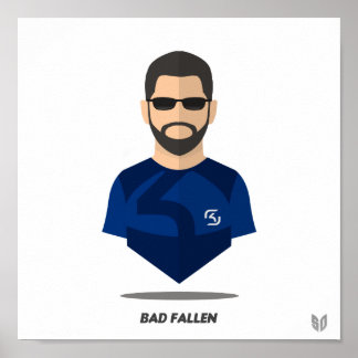 Affiche Bad Fallen Minimalis