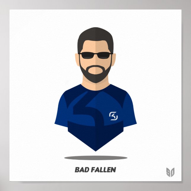 Affiche Bad Fallen Minimalis (Devant)