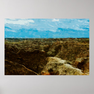 Affiche Bad Lands National Park South Dakota Abstrait