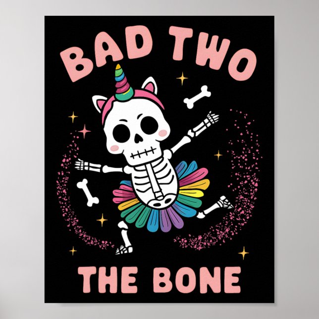 Affiche Bad Two The Bone Halloween Anniversaire 2e Anniver (Devant)