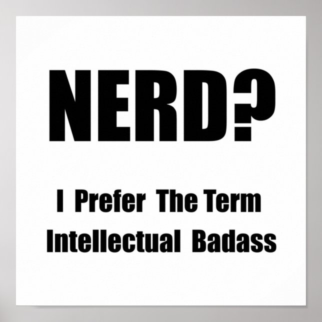Affiche Badass intellectuel nerd (Devant)