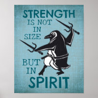 Badass Karate Penguin Motivation