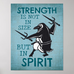 Affiche Badass Karate Penguin Motivation