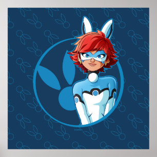 Affiche Badge Bleu Bunnyx
