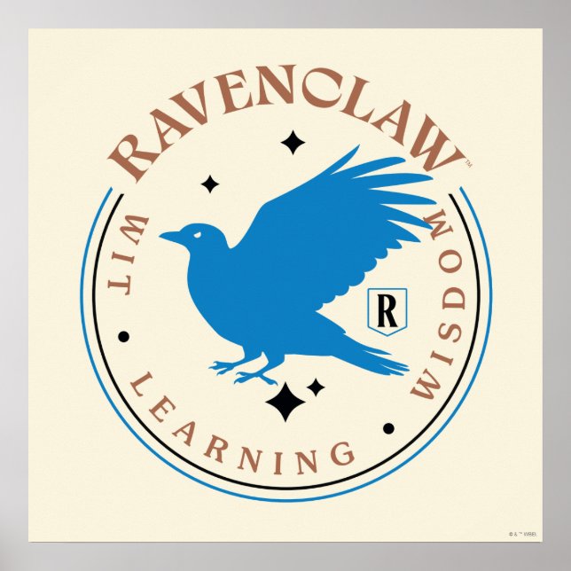 Affiche Badge de la Fierté de la maison d'aigle bleu RAVEN (Devant)