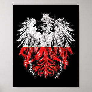 Affiche Badge de l'aigle de Pologne aux racines du patrimo