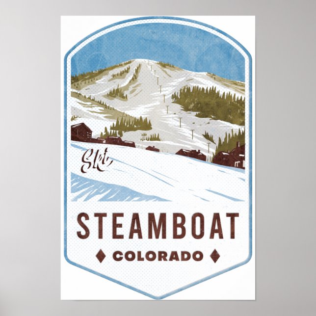 Affiche Badge de ski du Colorado (Devant)