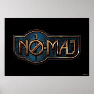 Affiche Badge NO-MAJ™ en or et marbre