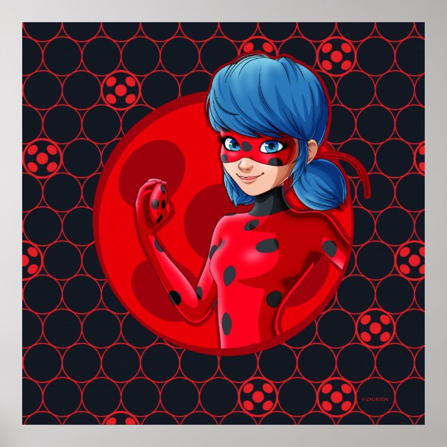 Affiche Badge rouge Ladybug (Devant)