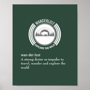 Affiche Badge Vintage Poster d'art mural mignon wanderlu
