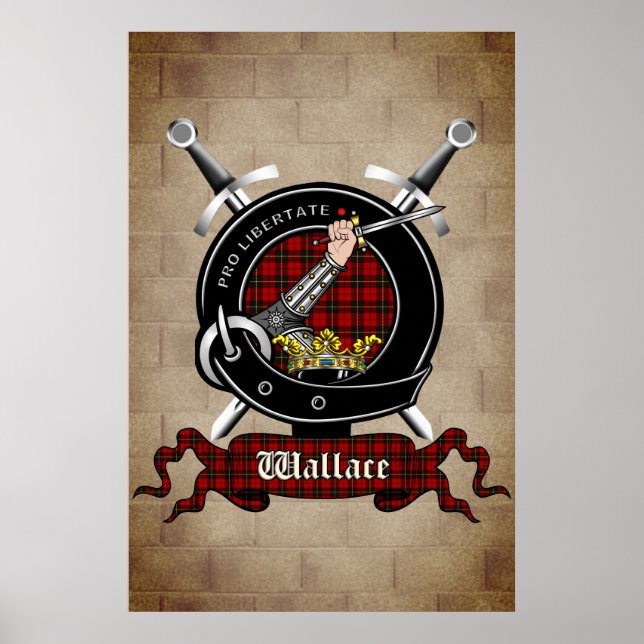 Affiche Badge Wallace Clan sur l'affiche murale du château (Devant)