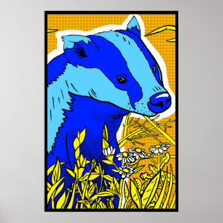Affiche Badger Retro PopArt