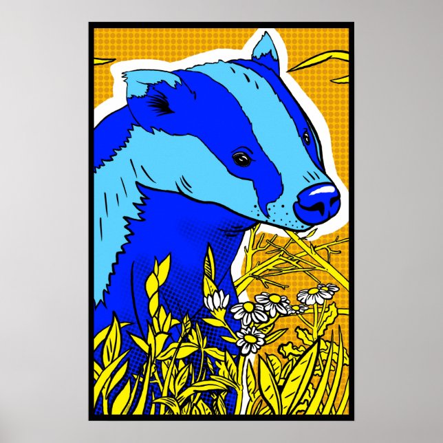 Affiche Badger Retro PopArt (Devant)