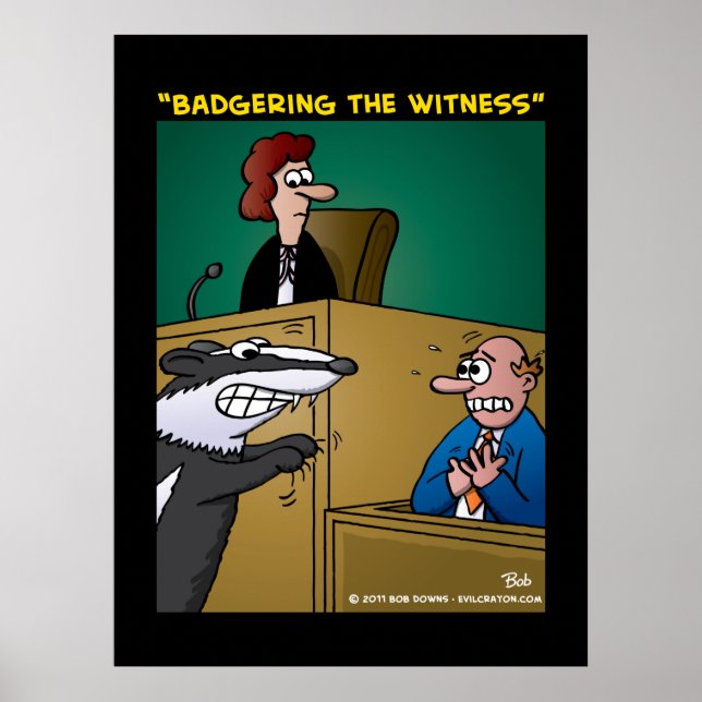Affiche "Badgering The Witness" (Devant)