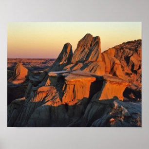 Affiche Badlands dans le parc national Theodore Roosevelt