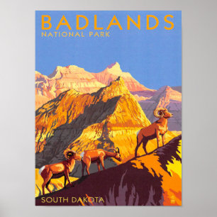Affiche Badlands - Vintage Trave