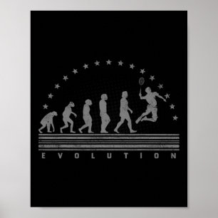 Affiche Badmi masculin de la navette rétro Badminton Evolu