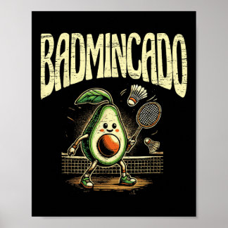 Affiche Badmincado Badminton Player Shuttle 
