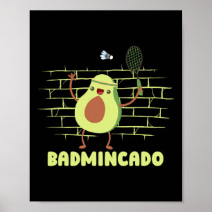 Affiche Badmincado - Racket Drôle Joueur Match Badmin