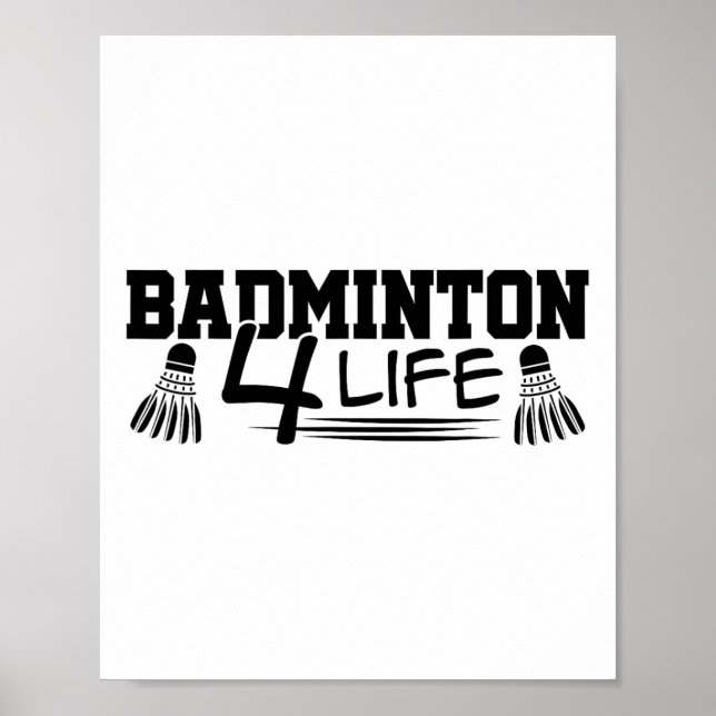 Affiche Badminton 4 Life Graphic Badminton Player Navette (Devant)