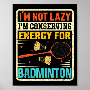Affiche Badminton Adolescent - Pas blasé Conservant l'éner