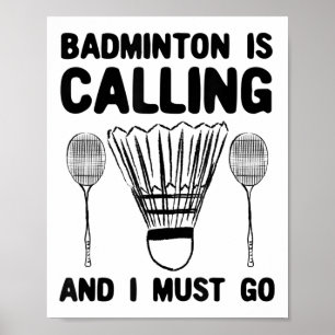 Affiche Badminton Appelle Badminton Citation Drôle Badmint