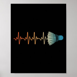 Affiche Badminton Art Pour Hommes Femmes Badminton Lover B