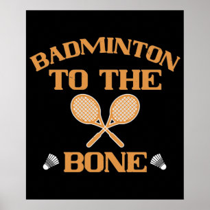 Affiche Badminton - Badminton à l'os