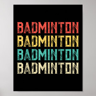Affiche Badminton, Badminton Rétro Vintage