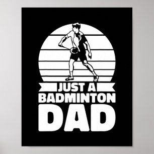 Affiche Badminton - Bateau Père - Joueur juste un Badminto