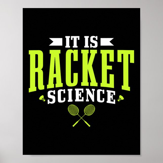 Affiche Badminton C'Est La Science Des Raquettes Hommes Fe (Devant)