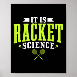 Affiche Badminton C'Est La Science Des Raquettes Hommes Fe