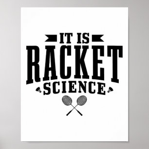 Affiche Badminton C'Est La Science Des Raquettes Hommes Fe