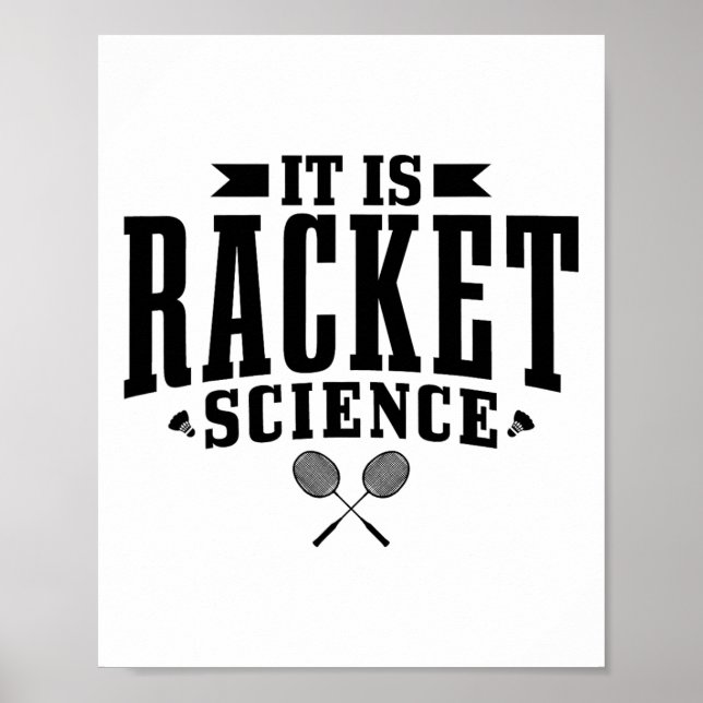 Affiche Badminton C'Est La Science Des Raquettes Hommes Fe (Devant)