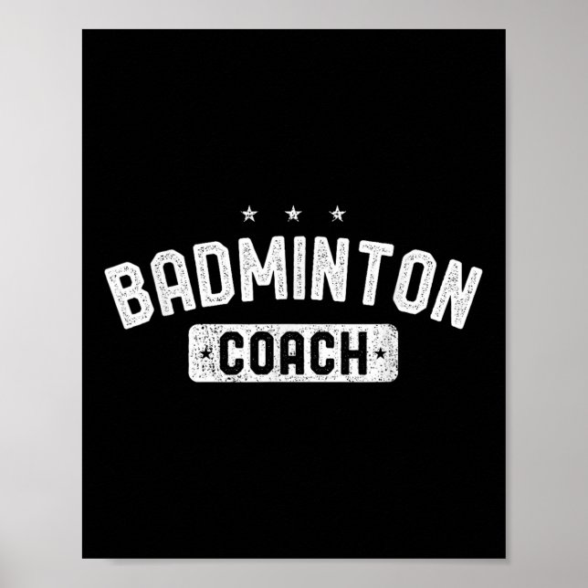 Affiche Badminton Coach Vintage Badminton  (Devant)